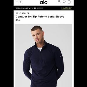 Alo Conquer 1/4 zip Reform - NWT!